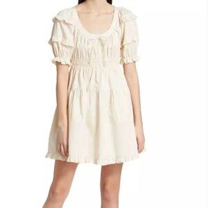 Anthropologie En Saison Dress Sveta Puff Sleeve Coquette Romantic L